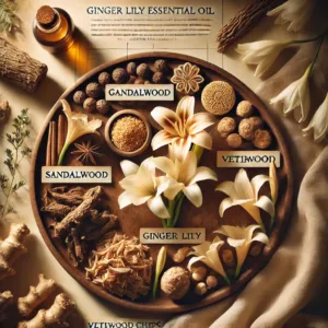 Sandalwood and Ginger lily, vetiwood chips
